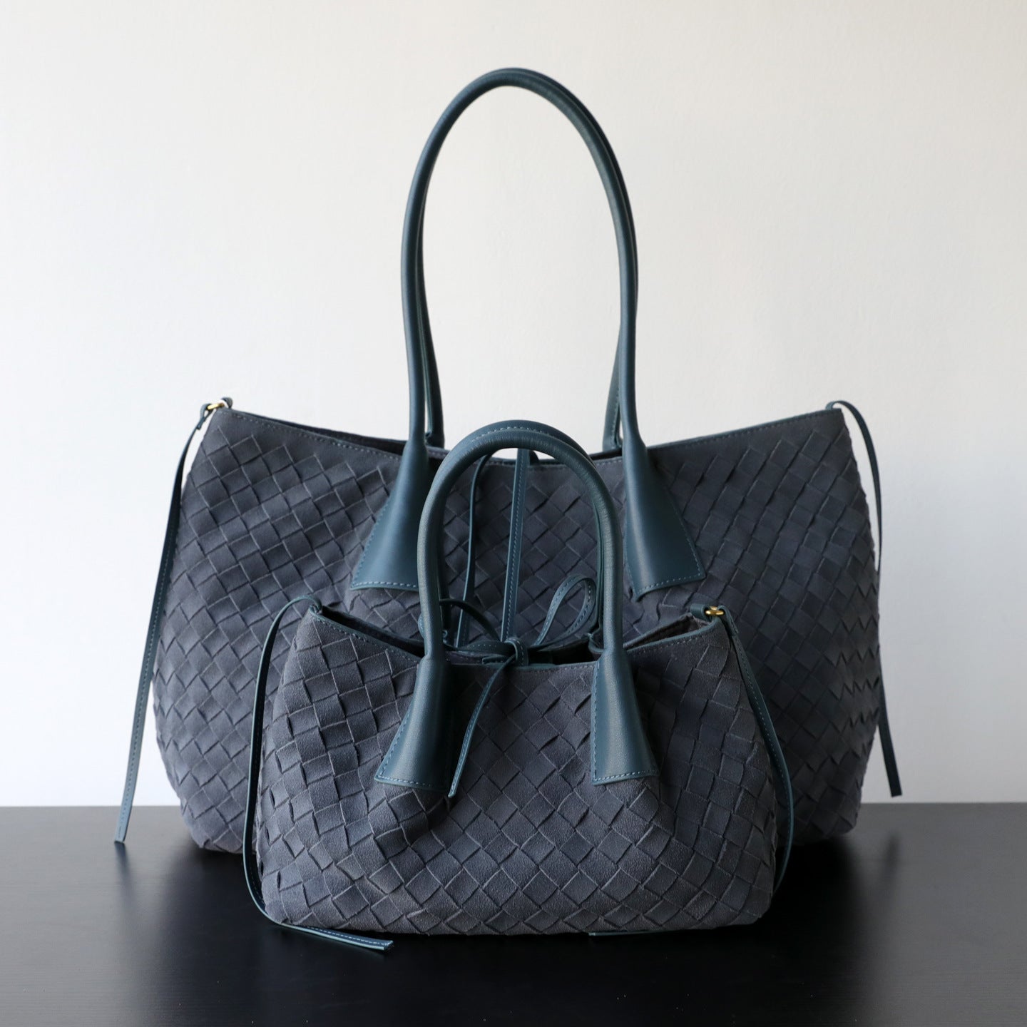 Handwoven Matte Cowhide Tote Bag With Large Capacity