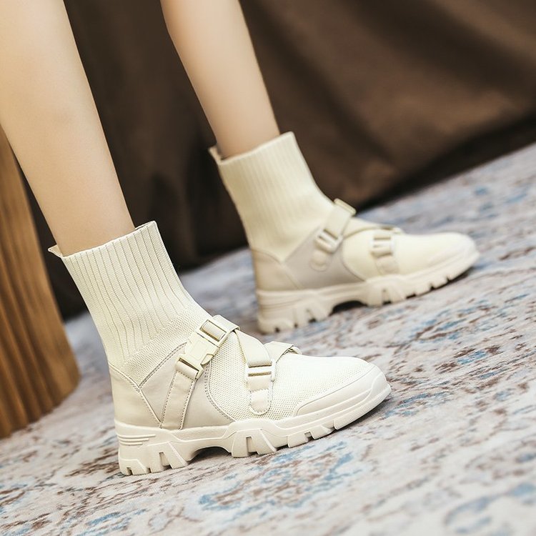 Korean Version Of The Thick-soled Sports Sock Boots Elastic Boots