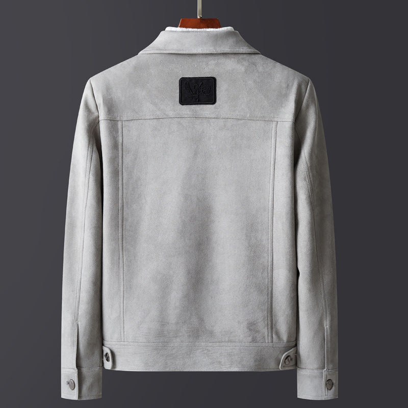 Men's Slim Lapel Casual Lamb Velvet Jacket