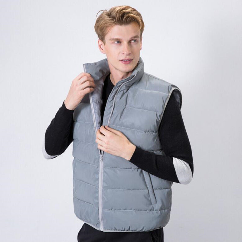 Efterår Vinter Refleksvest Herre Slim Frakke Frakke Plus Size Vest