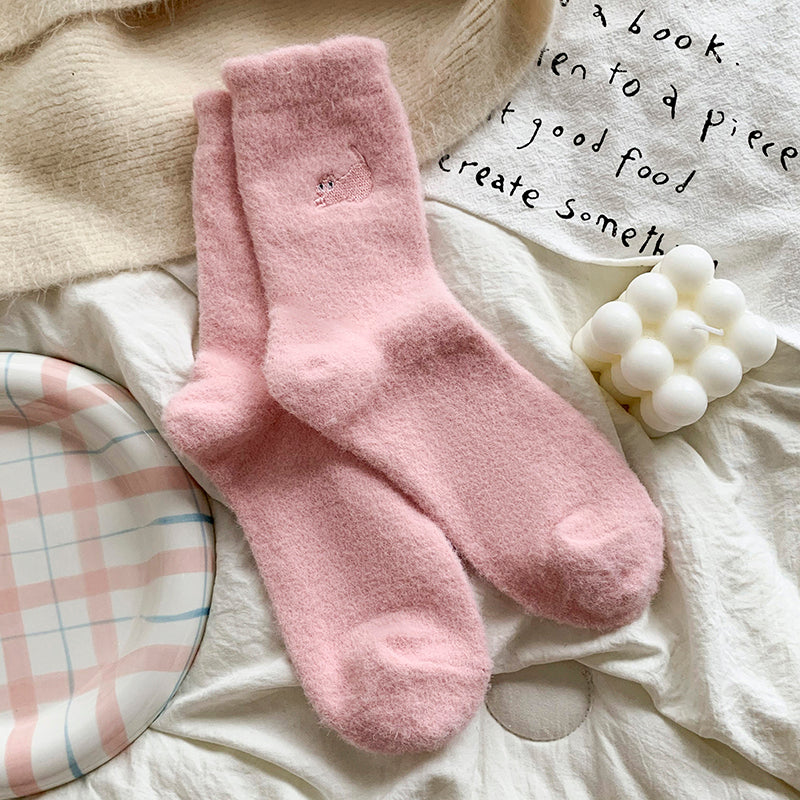 Women's Thick Thickened Plus Velvet Warm Mid-calf Length Socks
