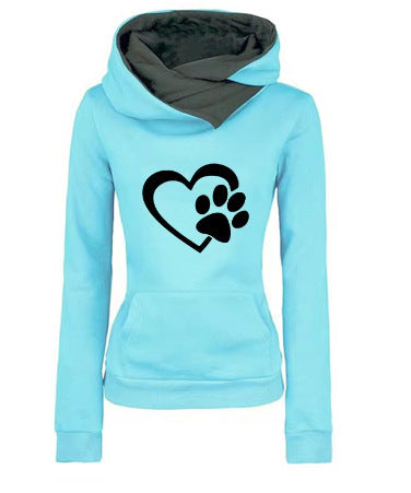 Dame Sweater Hættetrøje Pullover Kattepote Kærlighed Hjerte