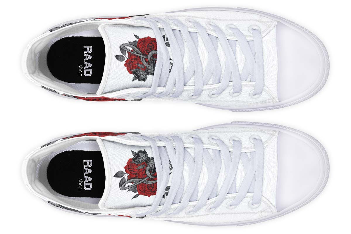 Men's And Women's Fashion Color Printing High-top Canvas Shoes