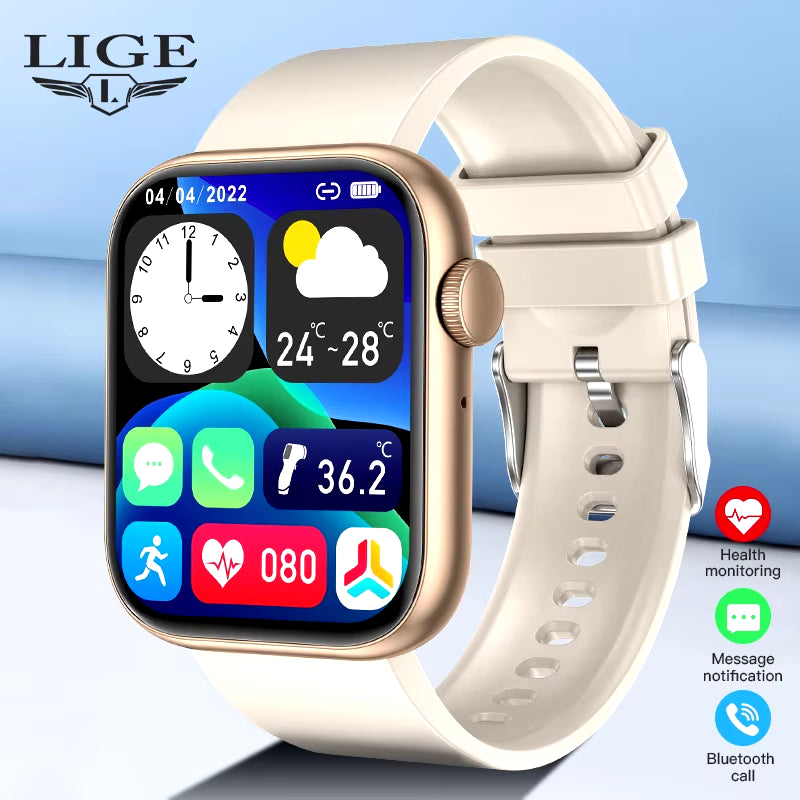 New Smart Watch 2025 Wireless Charging Smartwatch Bluetooth Calls Men Women Smartwatches Fitness Bracelet Custom Watch Face