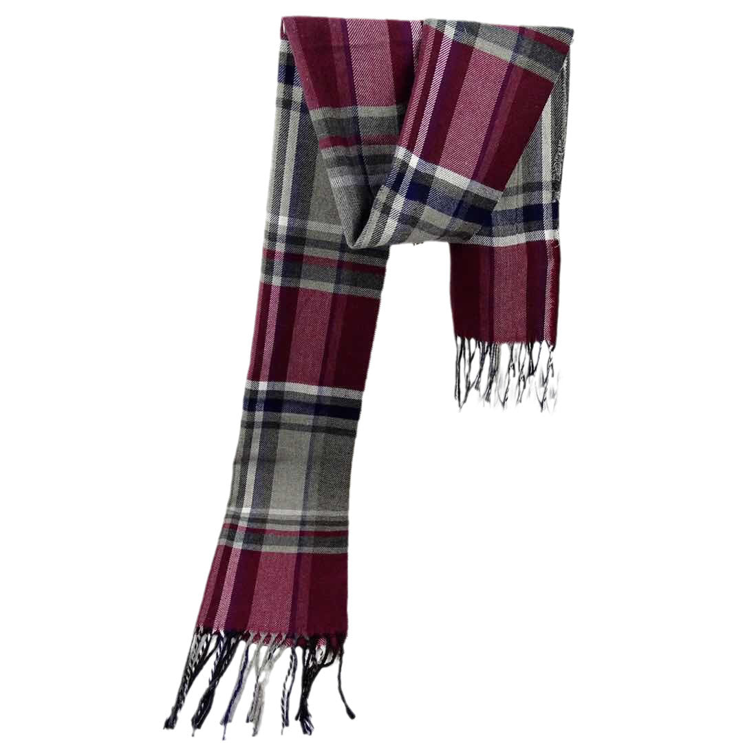 Men's Versatile Reversible Checkered Shawl Scarf
