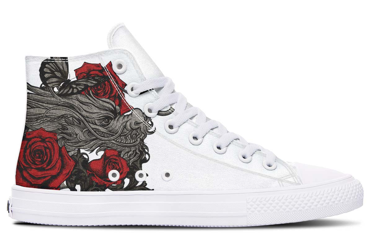 Printed Couple High-top Canvas Shoes