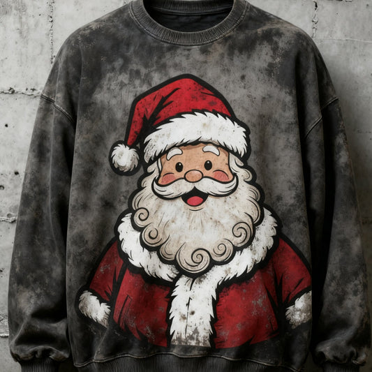 3D-printet sweatshirt med rund hals til kvinder