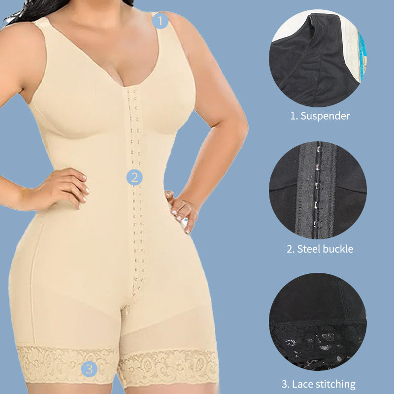 Plus Size One-piece Corset Zipper Waist