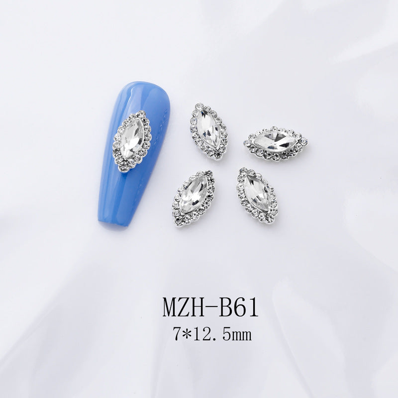 K9 Ultra-Shiny Flat-Back Rhinestones In White For Nail Art Decorations