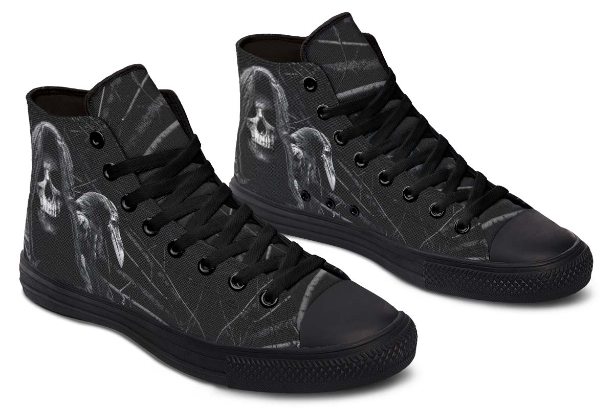 Printed Couple High-top Canvas Shoes