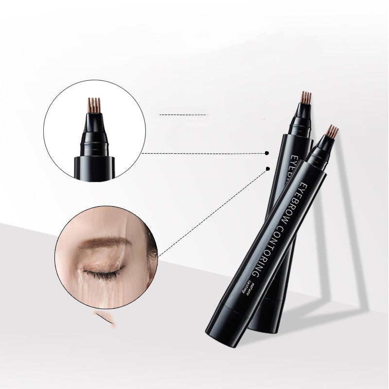 Simulation Bionic Roots Distinctive Eyebrow Pencil Four-tip Waterproof Sweatproof Female