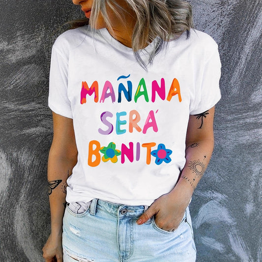 3D-printed Chic Casual Womens Short-sleeve Crewneck T-shirt