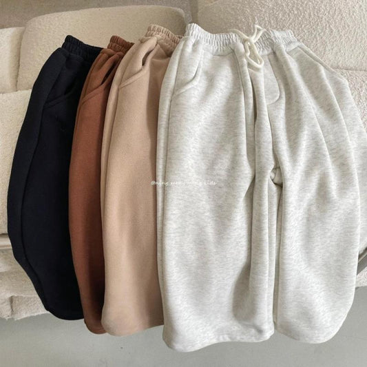 Korean Children's Velvet Padded Casual Pants
