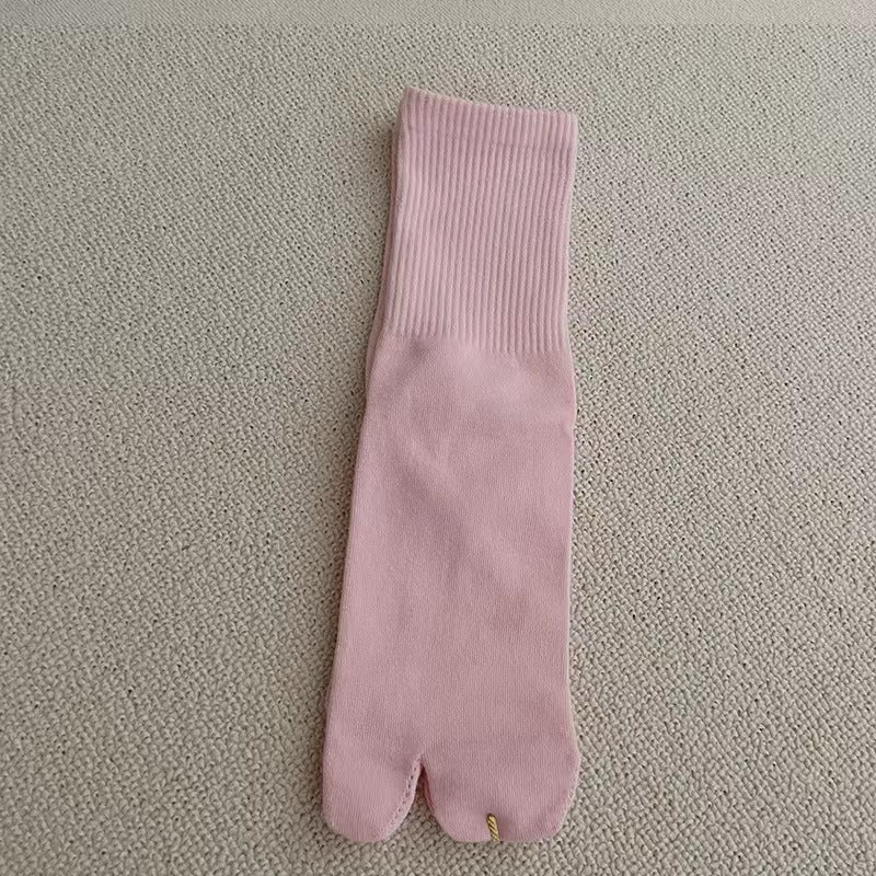 Women's Solid Color Two Toe Summer Socks