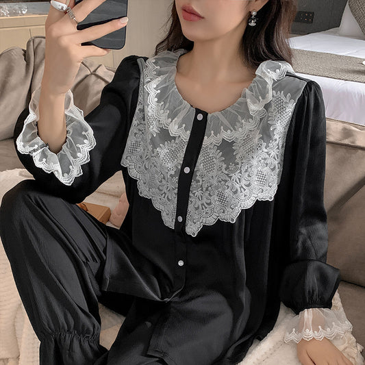 New Womens Long-sleeve Pajama Set For Spring And Winter