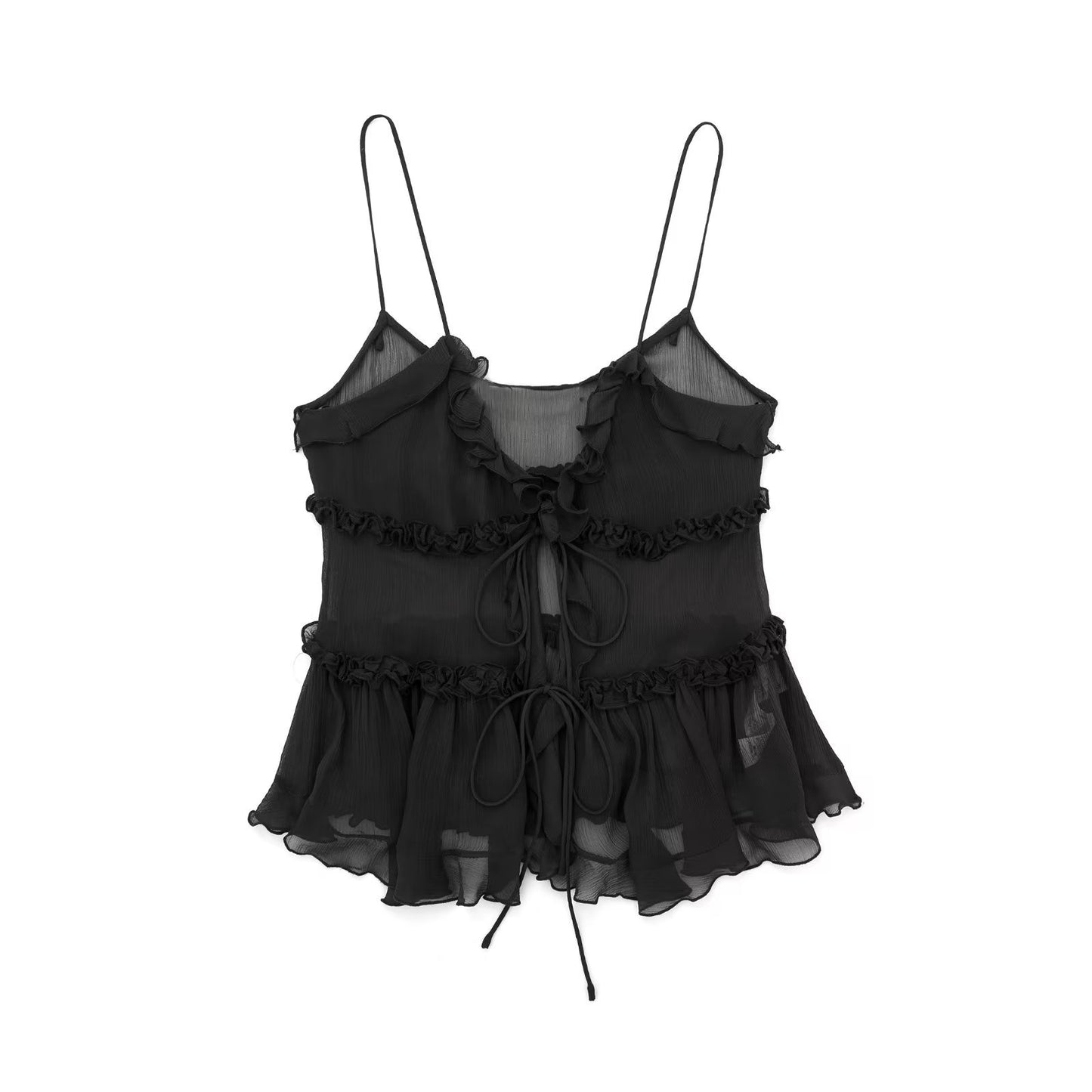 Women's Translucent Laminated Decoration Camisole