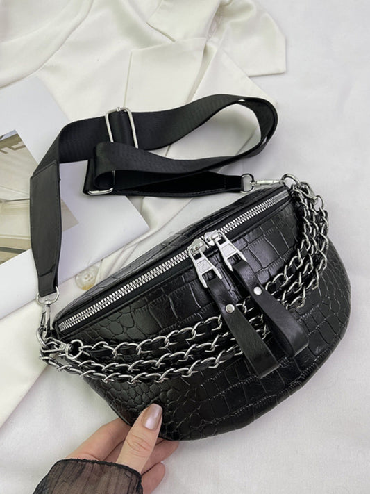 Stone Pattern Messenger Bag Female Temperament Wide Shoulder Temperament