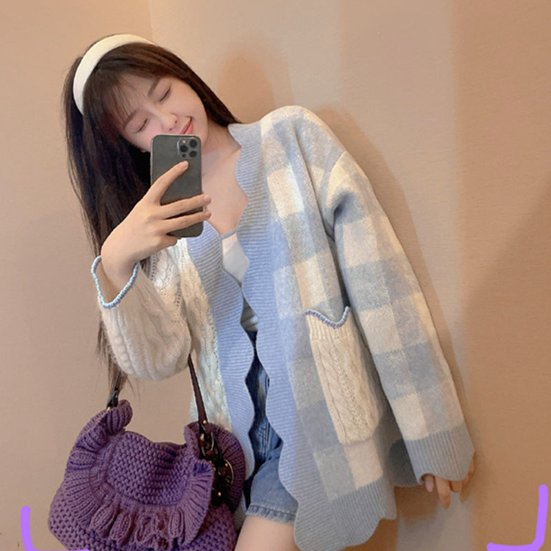 Design Sense Lazy Wind Cotton Cloud Knit Sweater