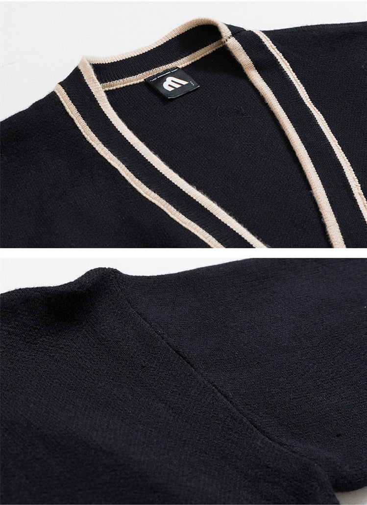 Sweater i koreansk stil løs afslappet trendsweater cardiganjakke