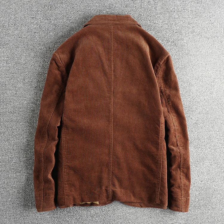 Heavy Amekaji Retro Washed Pure Cotton Corduroy Casual Jacket