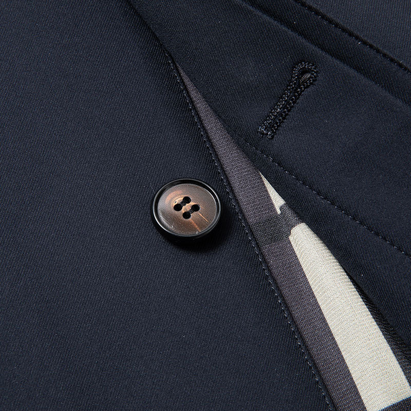 Business-casual Trench Coat For Men In Plus Sizes Executive Outerwear