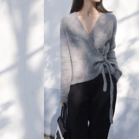Lazy Wool Asymmetric Sweater