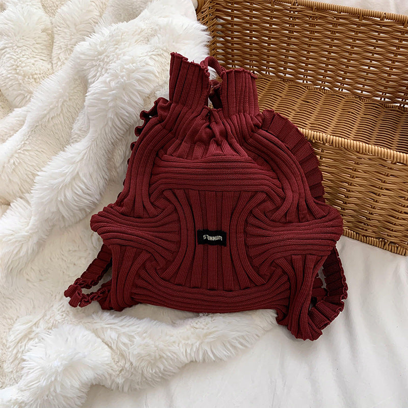 Personalized Niche Design Casual Knitted Woven Handbag