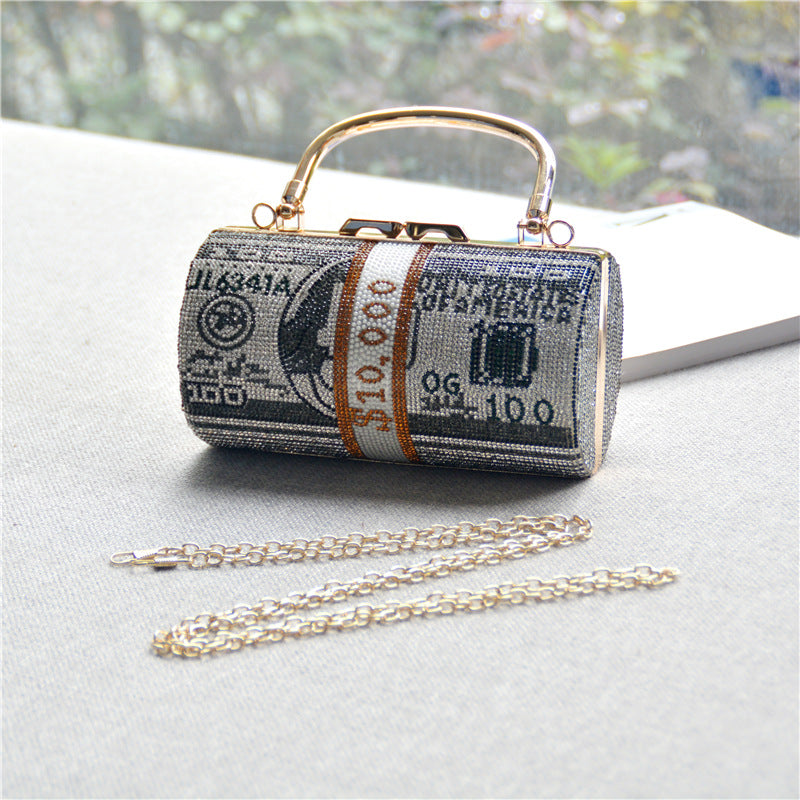 Diamant Fashion Dollar Taske Rhinestone Festtaske