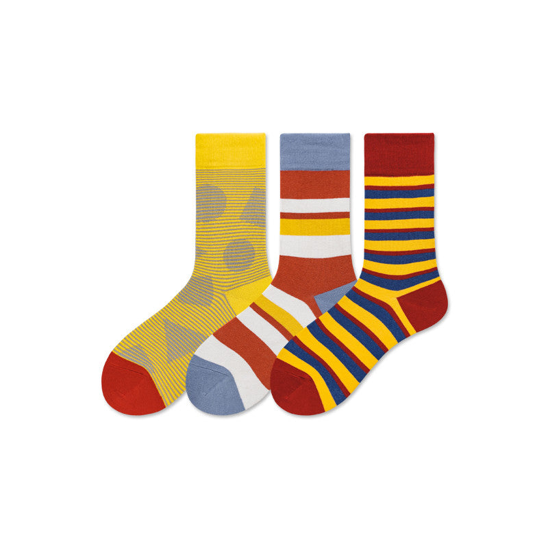 Spring And Summer Socks Trend Skateboarding Socks Cotton Stockings College Style Cotton Striped Socks
