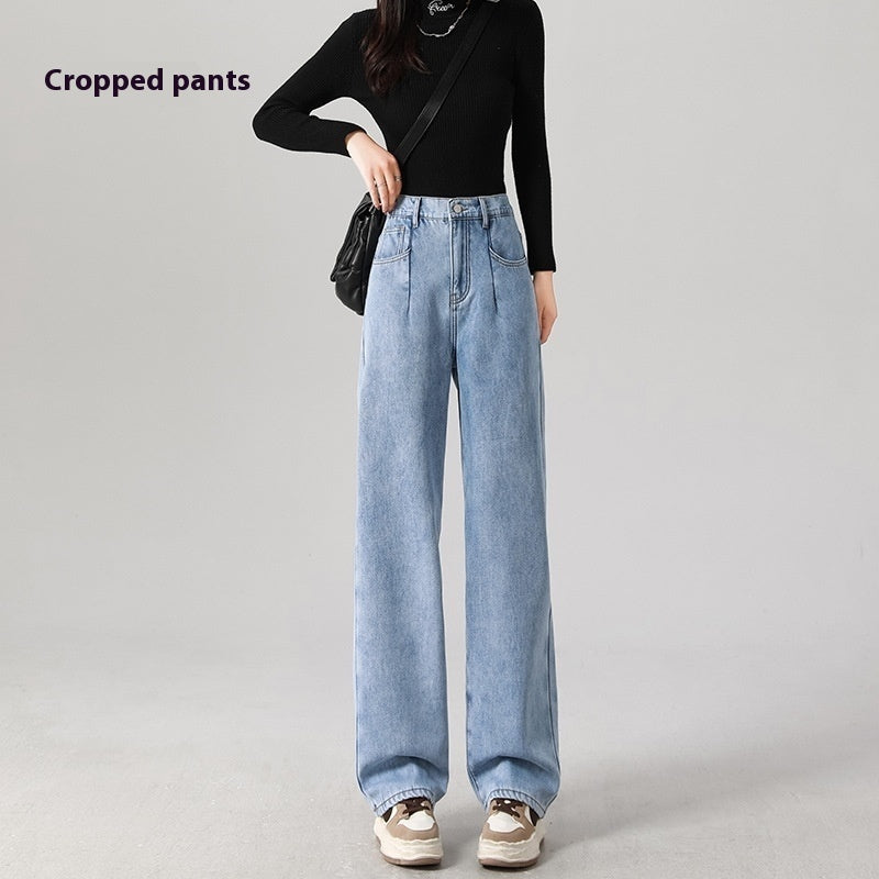 Women's Thin Straight Loose Slimming Elastic Waist Pants