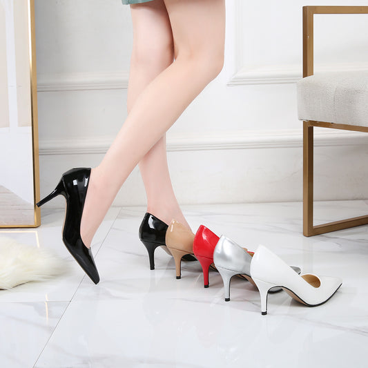 Pointed Toe Stiletto Solid Color High Heels