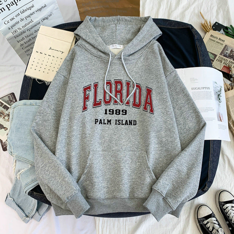 Men's And Women's Fleece Thickened English Alphabet Sweatshirt