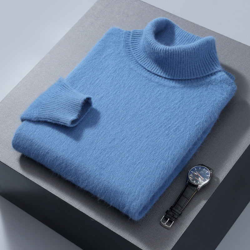 Men's High-neck Cashmere Sweater Solid Color Versatile