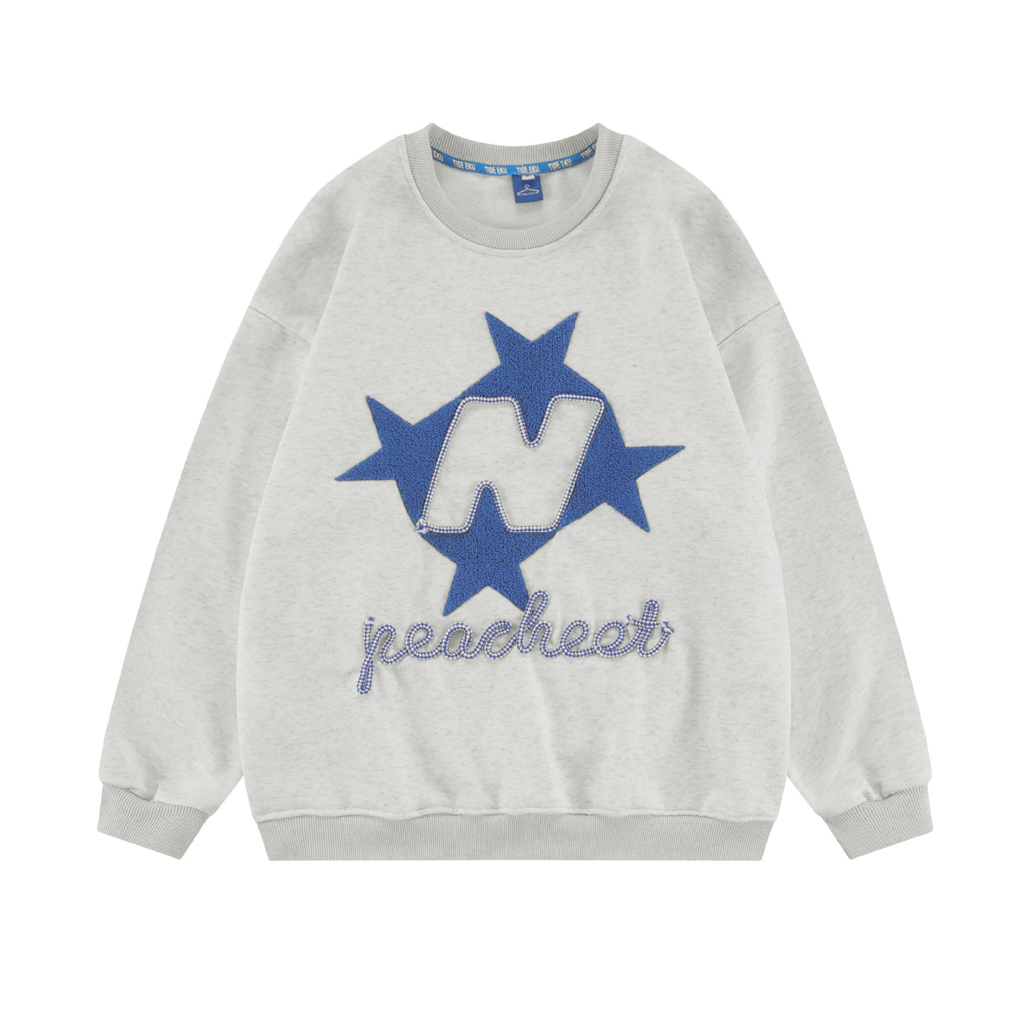 Embroidered Pullover Drop-shoulder Long-sleeve Men's Sweater Top