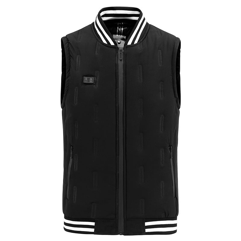 Simple Stand Collar Heated Cotton Vest