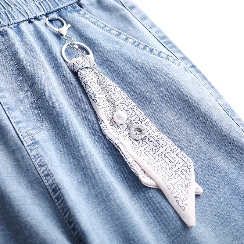 Thin Denim Wide-leg Thin Mopping  Casual Pants