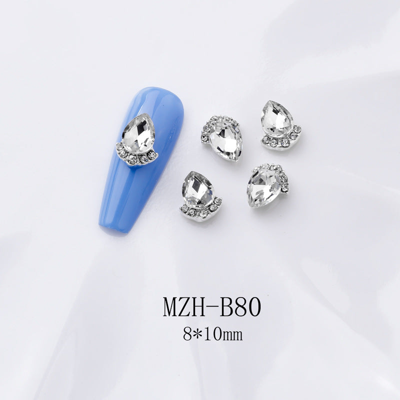 K9 Ultra-Shiny Flat-Back Rhinestones In White For Nail Art Decorations