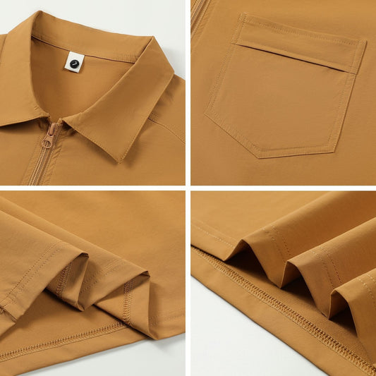 Zipper Pocket Lapels Tooling Culture Advertising Shirt