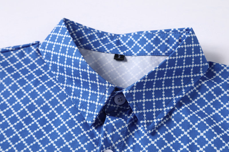 Men's Checkered Fashion Classic Diamond-shaped Small Checkered Lining