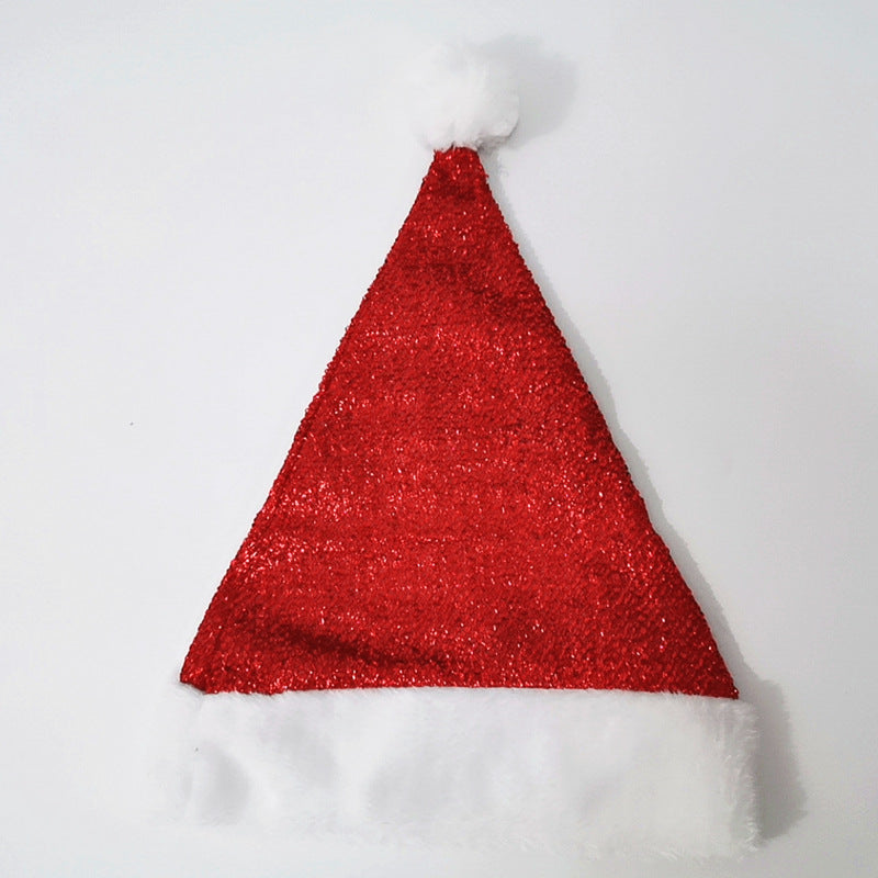 Fashion Spun Glass Plush Christmas Hat
