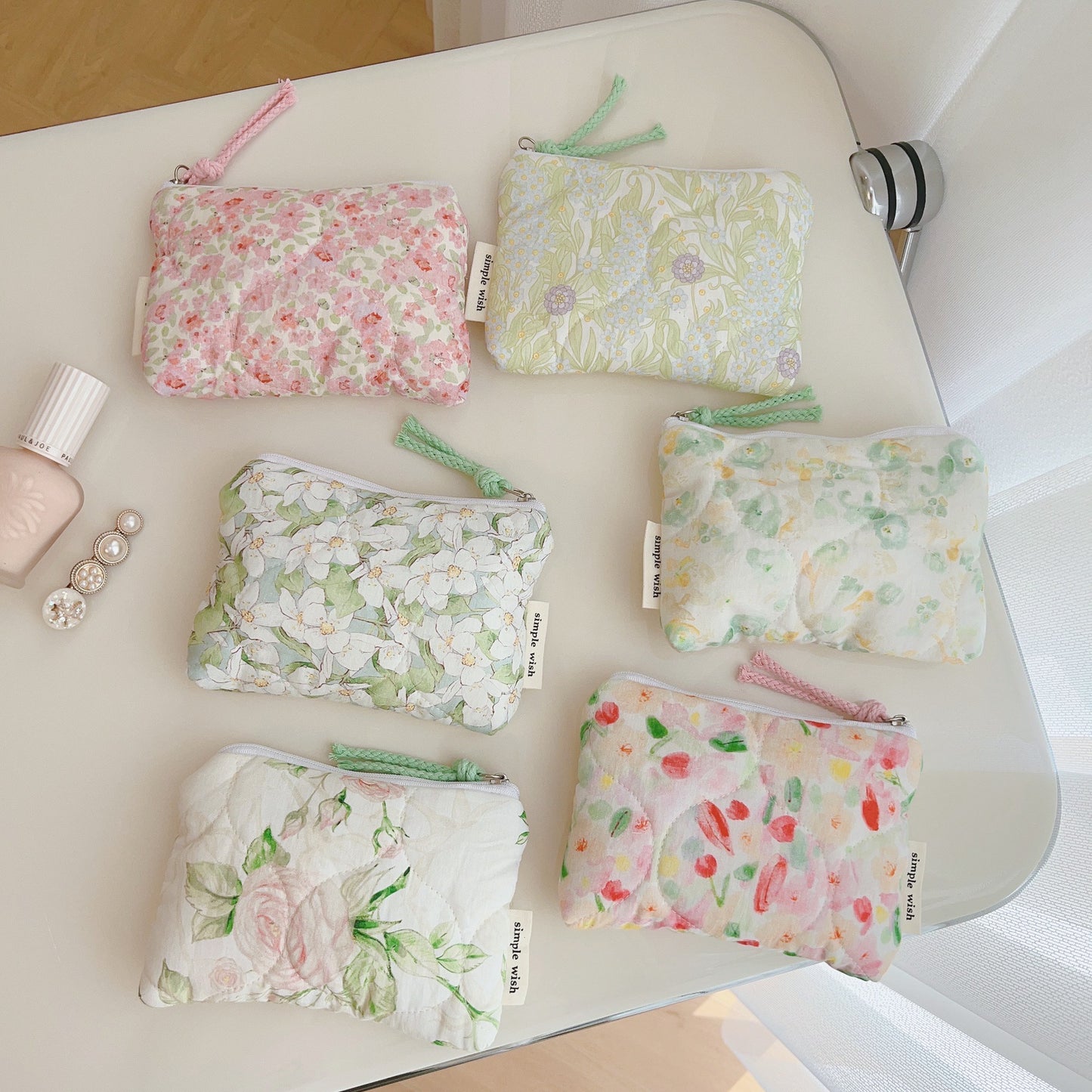Cloth Bag Earphone Lipstick Tampon Storage Bag Card Bag Quilted Thick