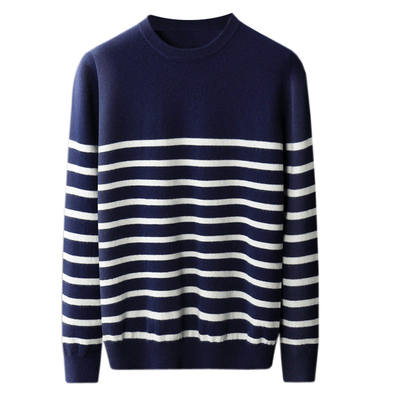 Fashion Colorblock Loose Knitted Sweater For Men