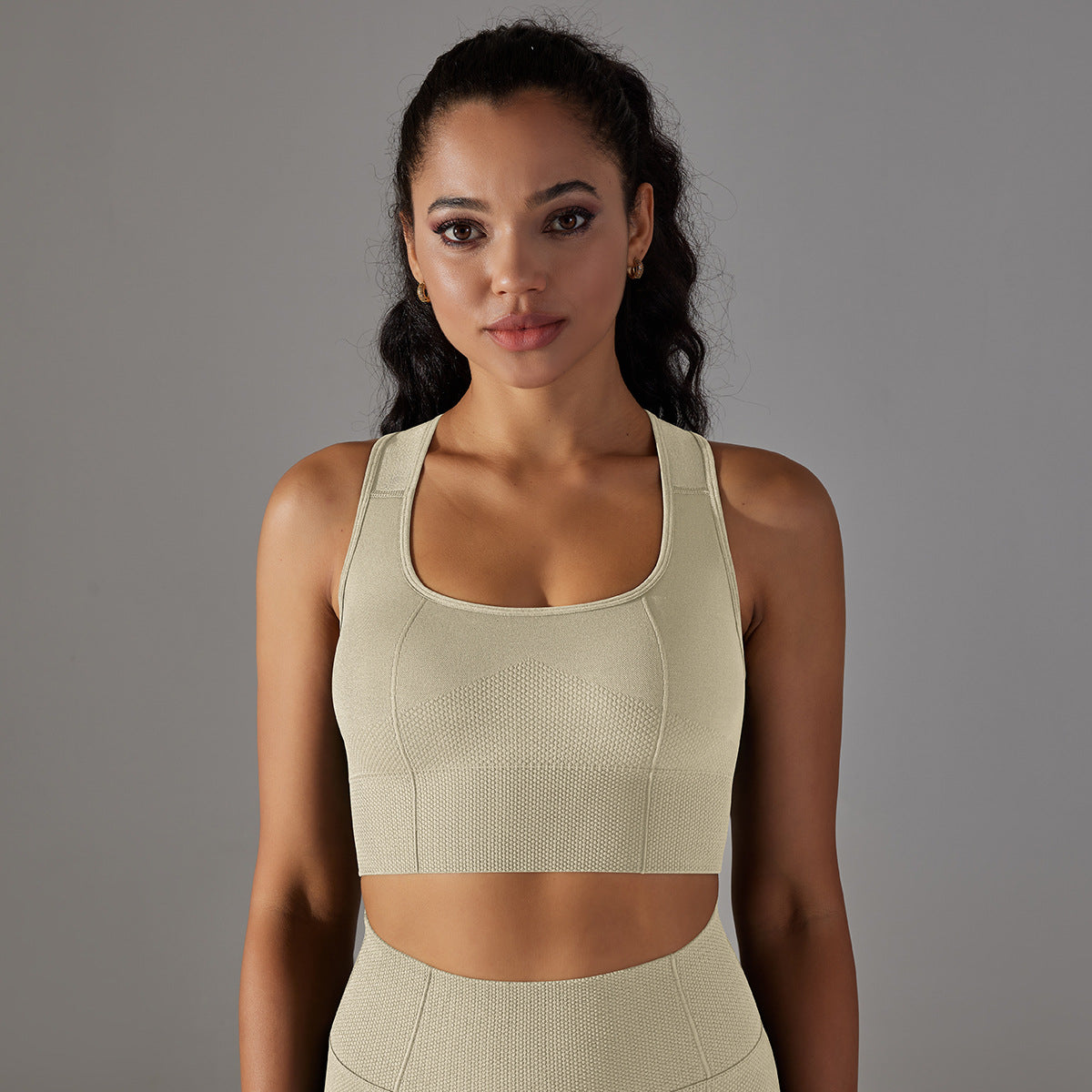 Seamless Knitted Cross Beauty Back Yoga Vest
