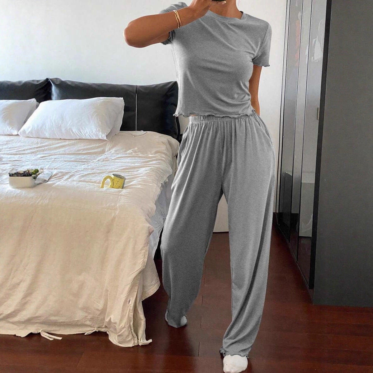 Women's Casual Pants Two-piece Set