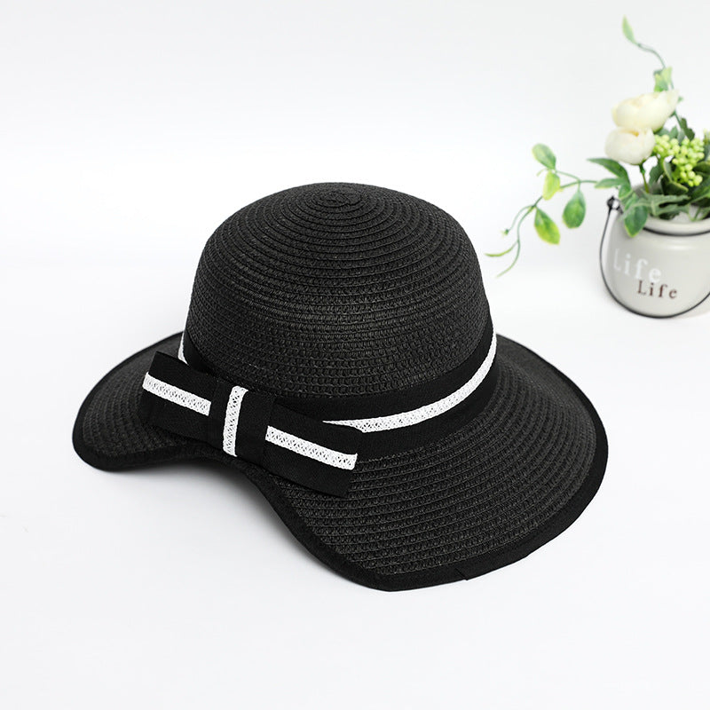 Beach Half Brim Peach Hat Woven Mesh Straw Hat