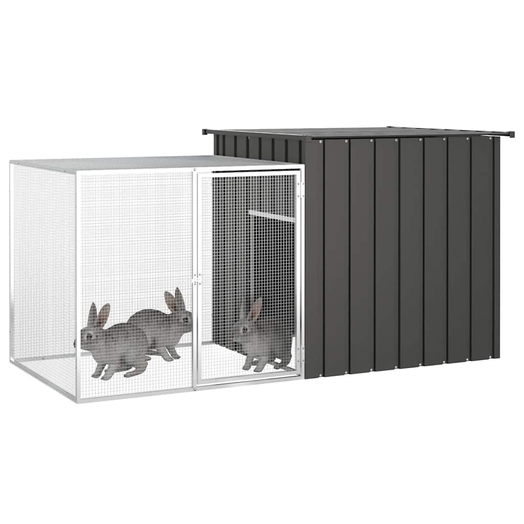 Rabbit Cage Anthracite 200x Galvanized   Rabbit Cage 200x