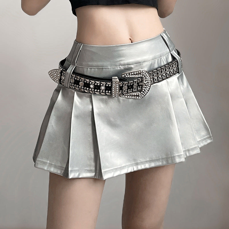 Women's Fashion Solid Color Slim Street High Waist Skirt