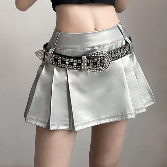 Women's Fashion Solid Color Slim Street High Waist Skirt