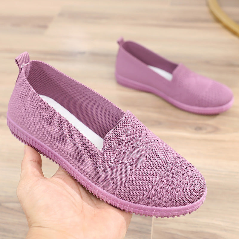 Autumn Breathable Casual Flat Bottom Middle-aged And Elderly Mother Shoes