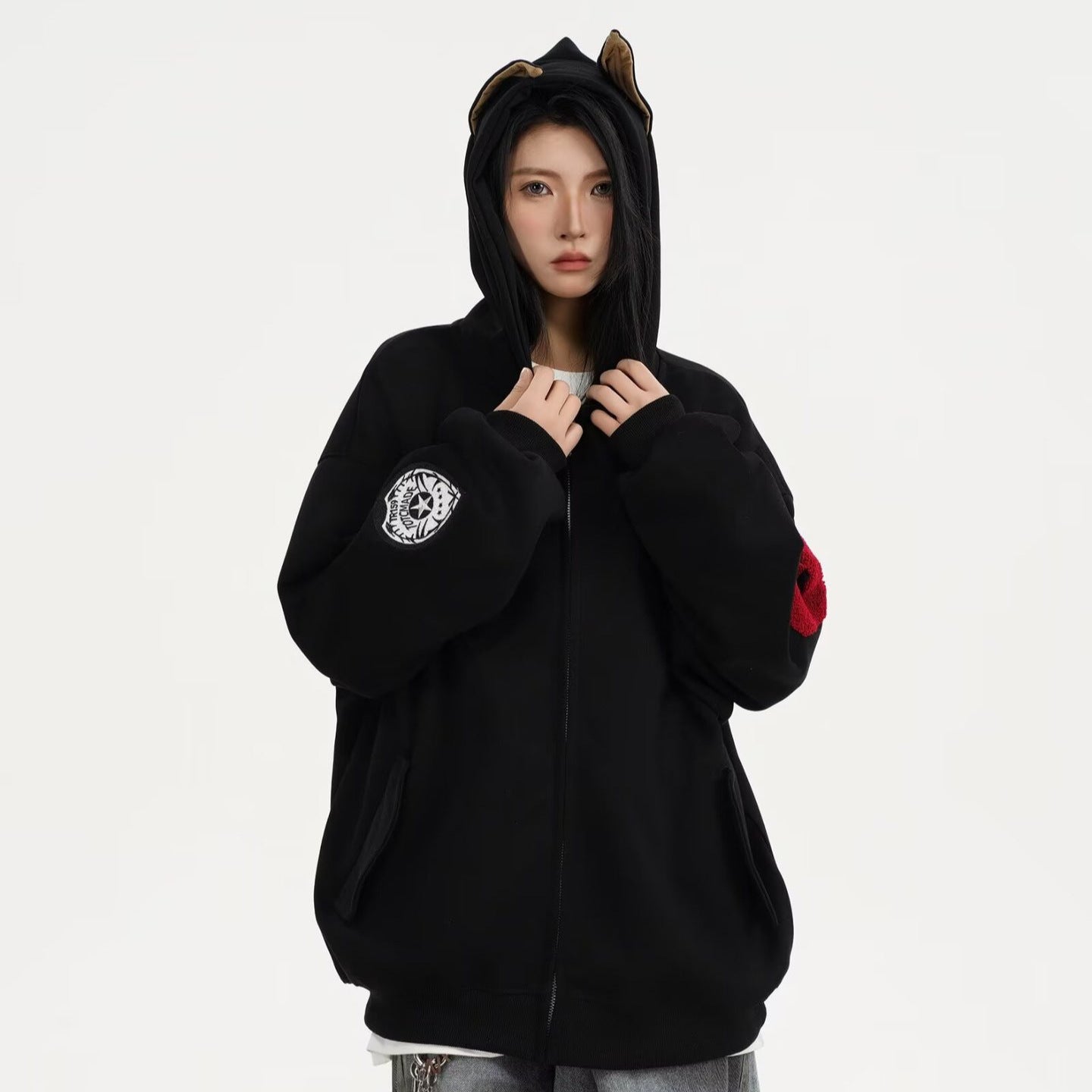 American Style Heavy Hooded Sweatshirt Men's Top Jacket